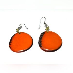 Seed pod pierced earrings